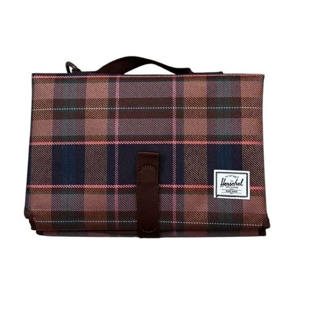 NWOT HERSCHEL Baby Diaper Changing Mat, Plaid, Folding, Travel, Portable